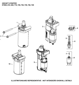 Kt735-3102 Starting Diagram and Parts List for KT735-3102  Cub Cadet Lawn Tractor